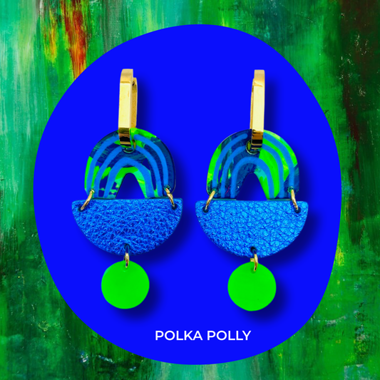 Polka Polly Chandelier Earrings- Botanica