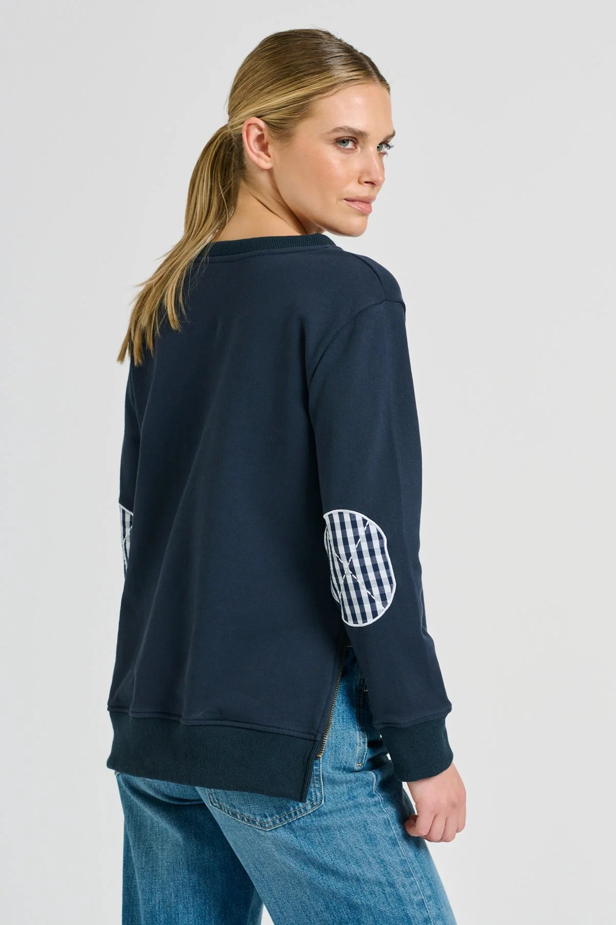 Shirty x EST Classic Zipside XOXO Sweatshirt - Navy Combo