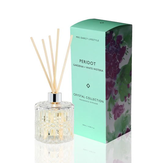 Mrs Darcy Lifestyle Diffuser Peridot - Gardenia + White Wisteria