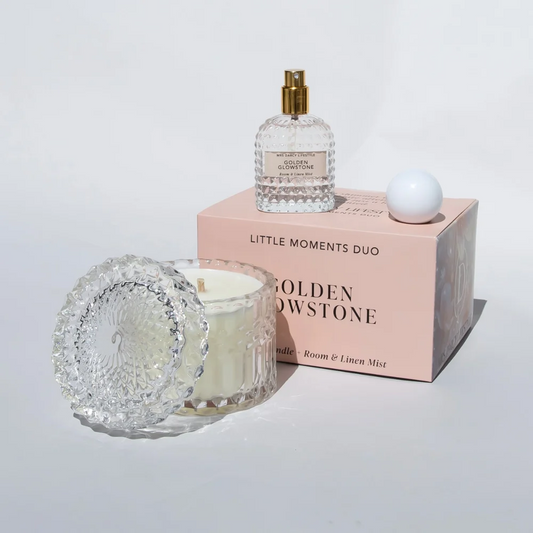 candle and room mist duo | Mrs Darcy Golden Glowstone