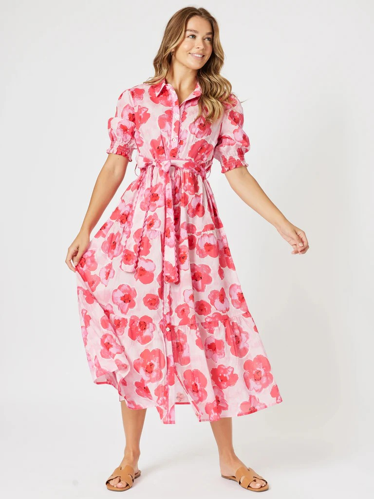 Threadz Pink Poppies Dress