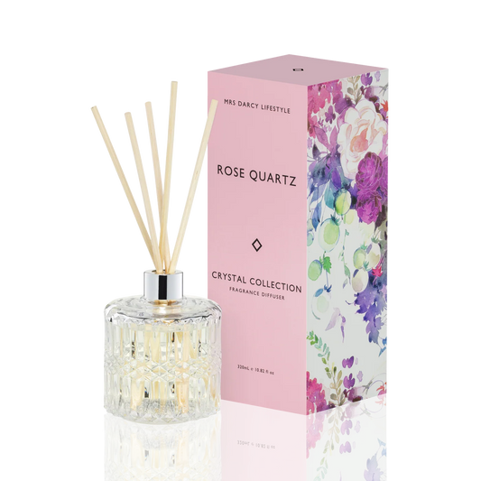 Mrs Darcy Lifestyle Diffuser Rose Quartz - Peonies + Fresh Roses