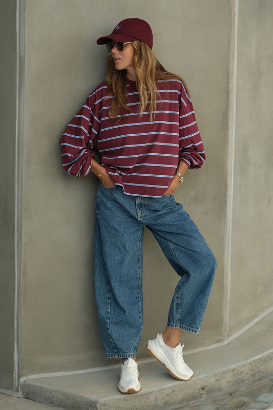 Ceres Life Maggie Tapered Barrel Jean - Fresh Indigo