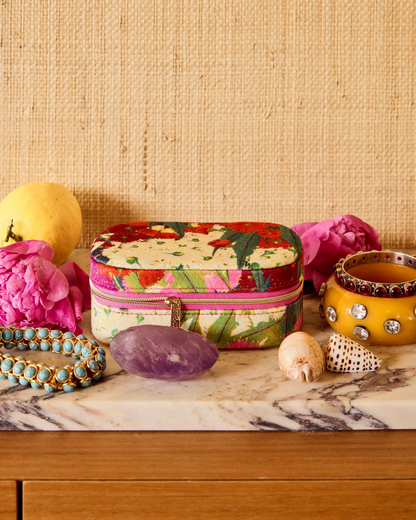 Kip and Co Australian Bush Blossom Travel Velvet Jewellery Box