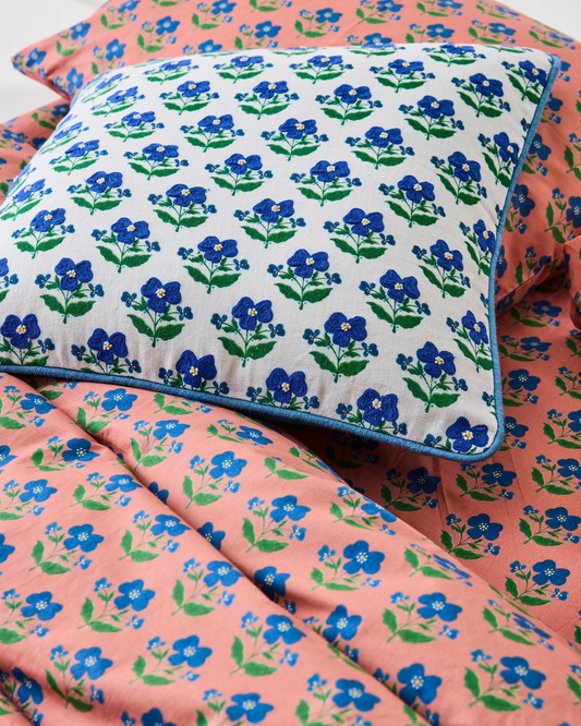 100% French flax upholstery linen embroidered cushion