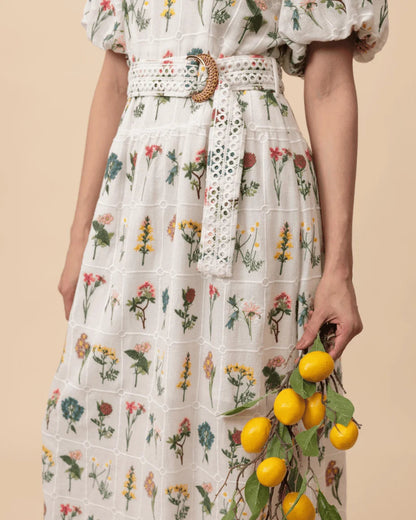 Emily Lovelock Christina Embroided Dress - White