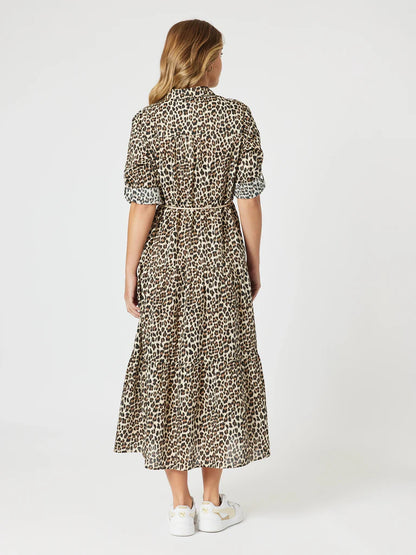 Threadz Le Marais Button Up Print Dress - Animal