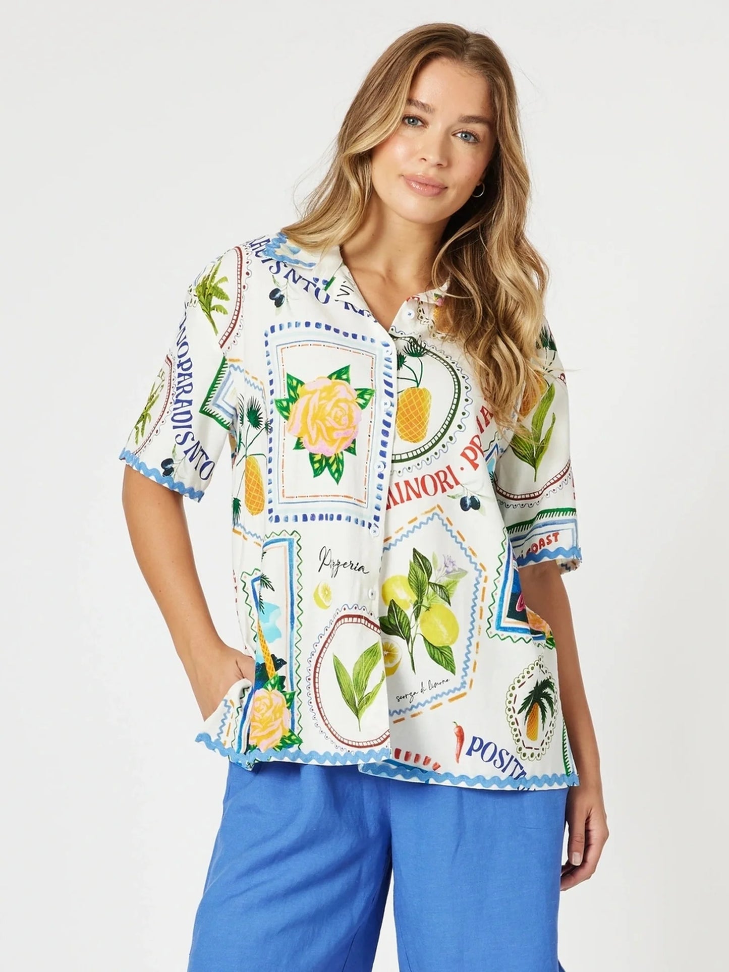 Threadz Amalfi Shirt - Blue / Multi