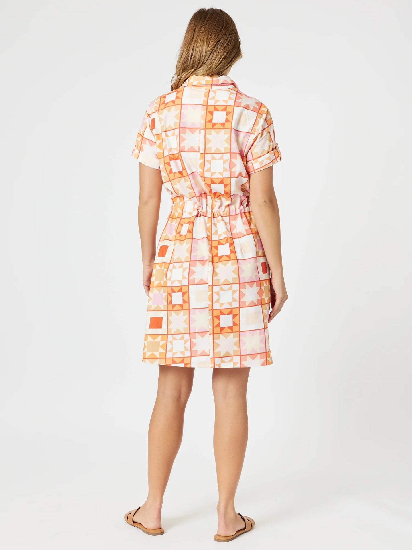 Threadz Corfu Print Dress - Mango Multi