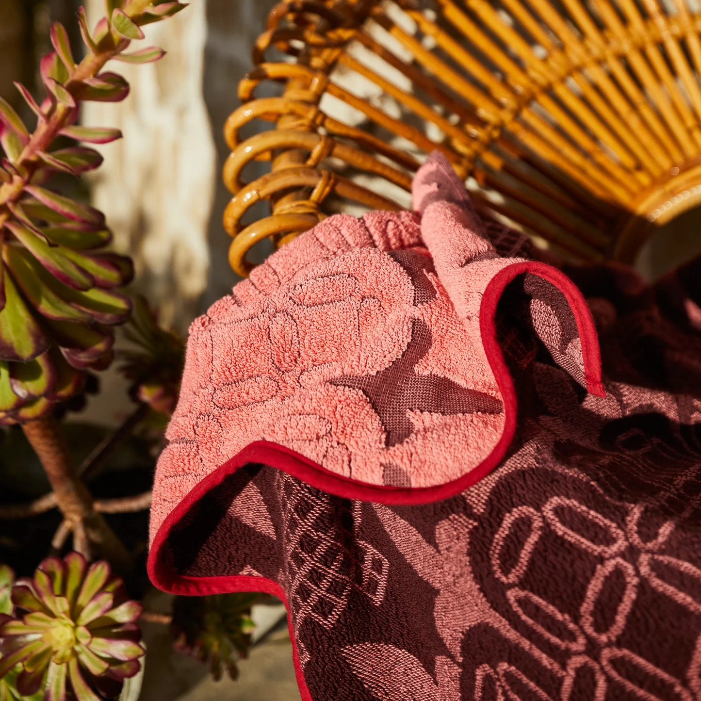 Sage and Clare Esme bath Sheet Hibiscus