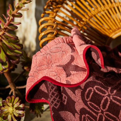 Sage and Clare Esme bath Sheet Hibiscus