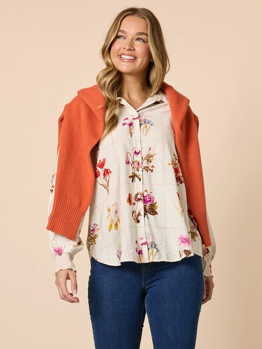Threadz Central Park Floral Print Shirt
