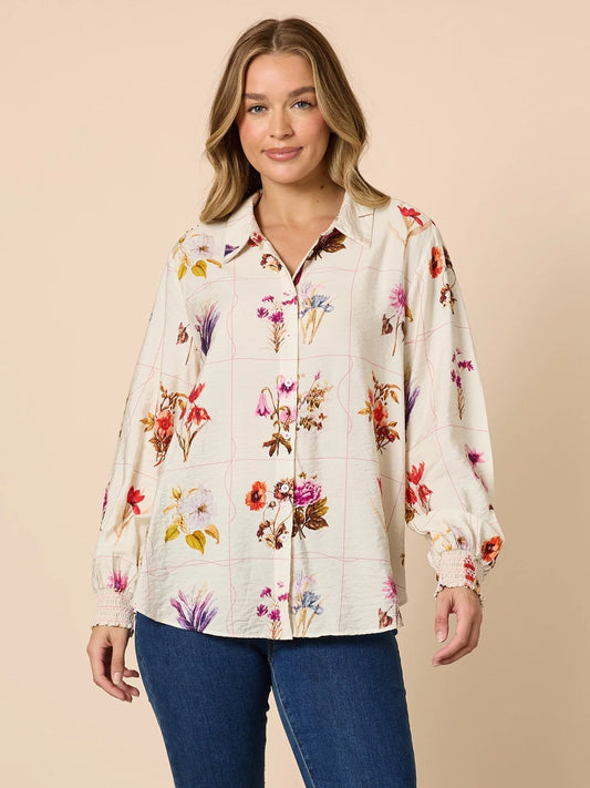 Threadz Central Park Floral Print Shirt