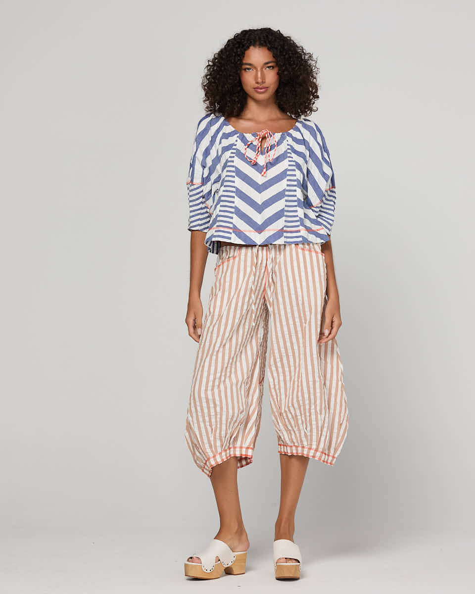 Lucia Top - Ocean Stripe