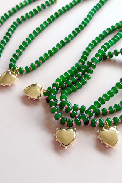 Mosk Melbourne Emerald Gem Necklace