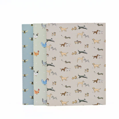Sophie Allport Set (3) A6 Notebook Softcover Gift Animals