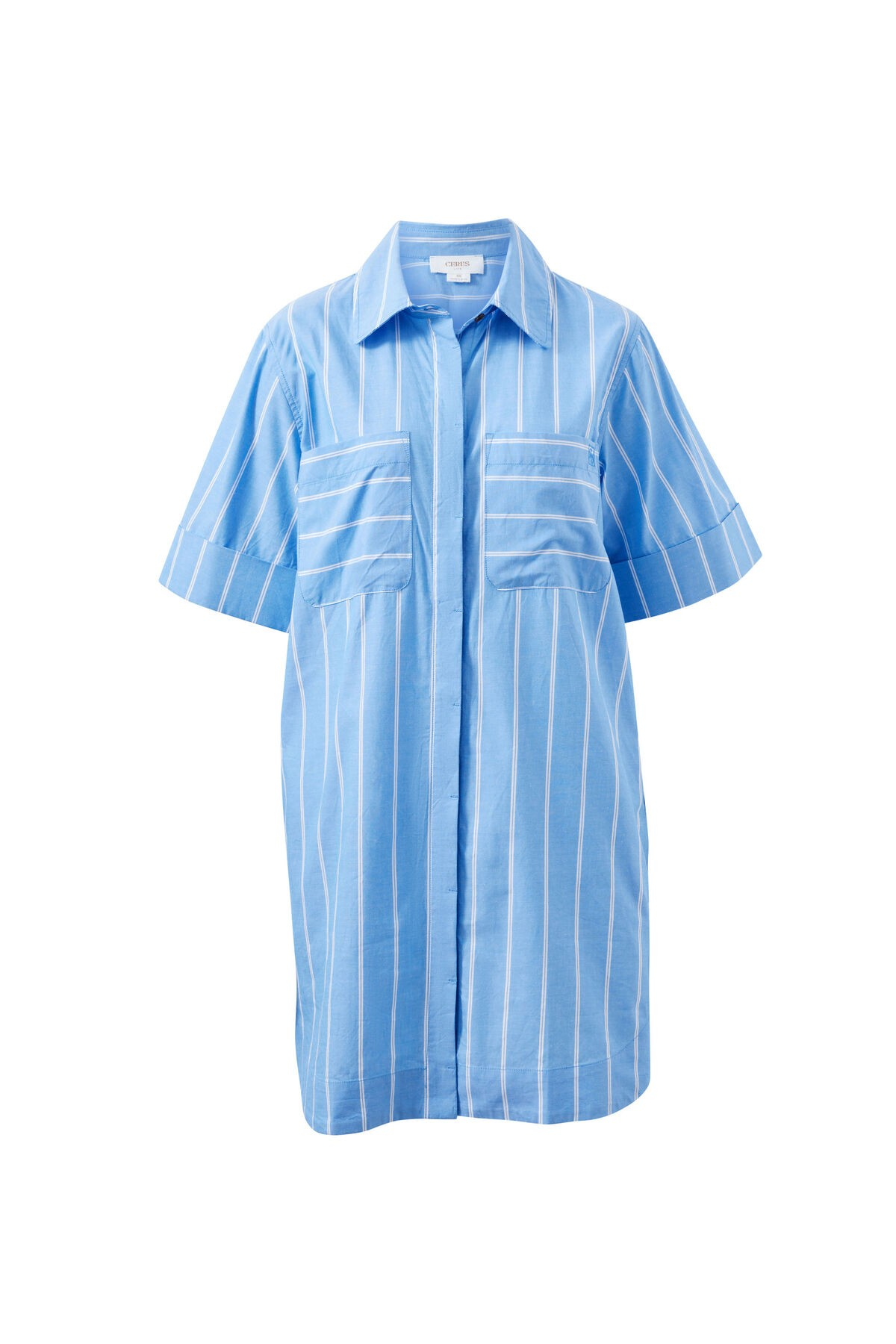 Ceres Life Sara Mini Shirt Dress -Oxford Blue / White Stripe