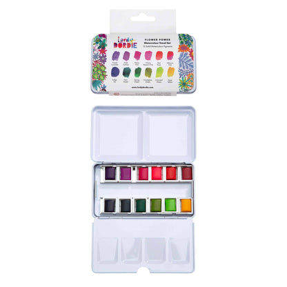 Lordy Dordie "Flower Power" Watercolour Travel Paint Set