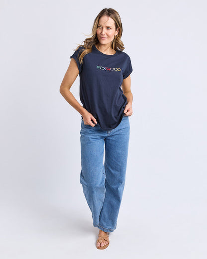 Foxwood Confetti Tee Navy