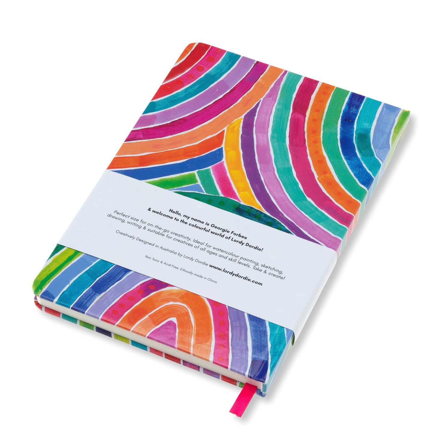 Lordy Dordie Rainbows Visual Art Diary / Journal | A5