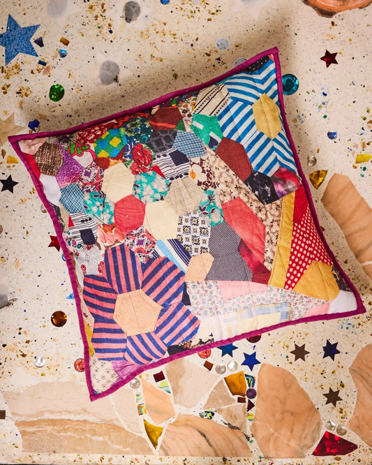 Kip and Co x Romance Was Born Patchy Times Upholstery Cushion
