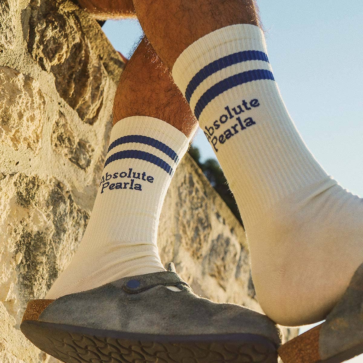 Skwosh Absolute Perla Socks in Blue Stripe: Blue Stripe / 6-10