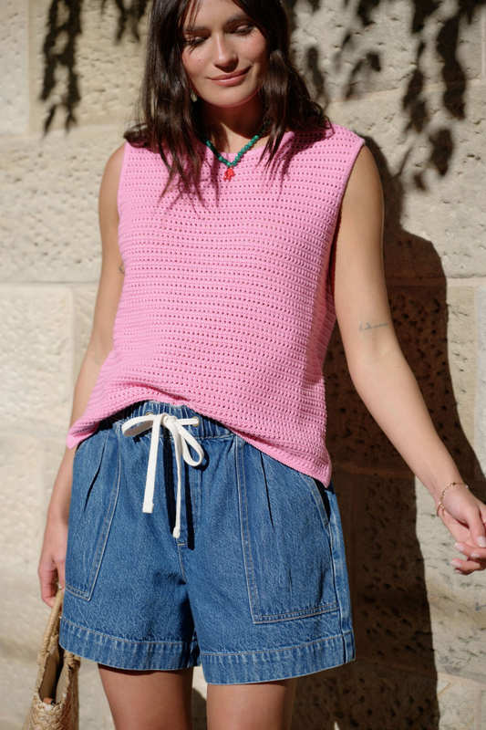 Ceres Life Darcy Relaxed Everyday Short - Fresh Indigo