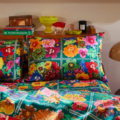 Sage & Clare Ines Silk Standard Pillowcase - Verdant