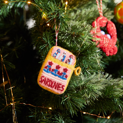 felt sardines decorative ornament