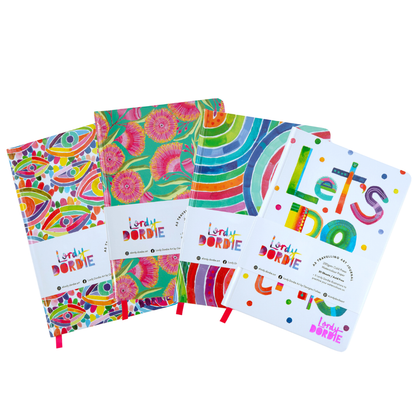 Lordy Dordie Rainbows Visual Art Diary / Journal | A5