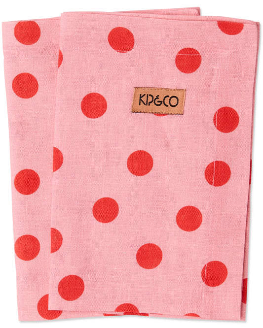 KIP AND CO Polkadot Pink 4P Napkin Set