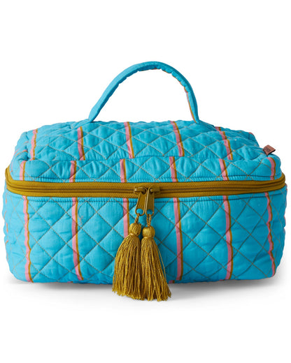 Kip and Co Aegean Stripe Quilted Cotton Toiletry Case