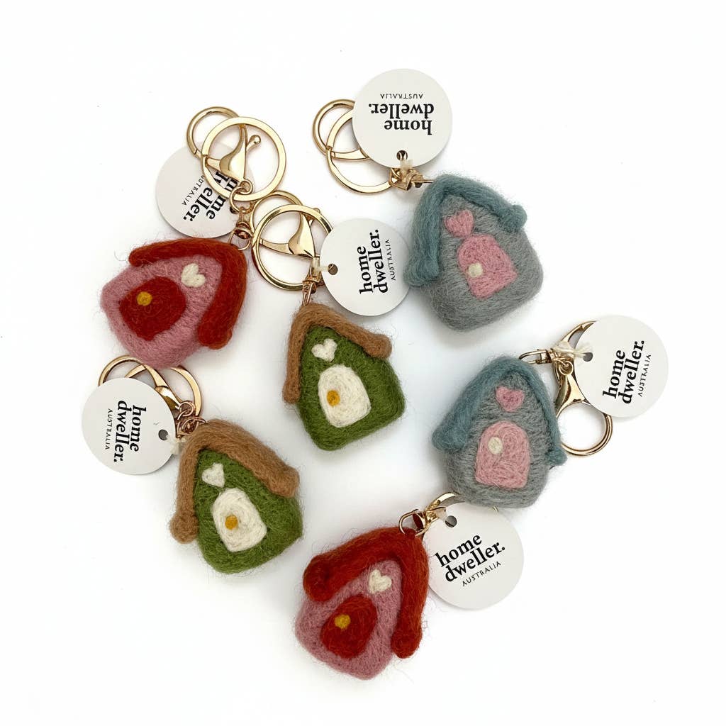 Home Dweller Felt House Keychain