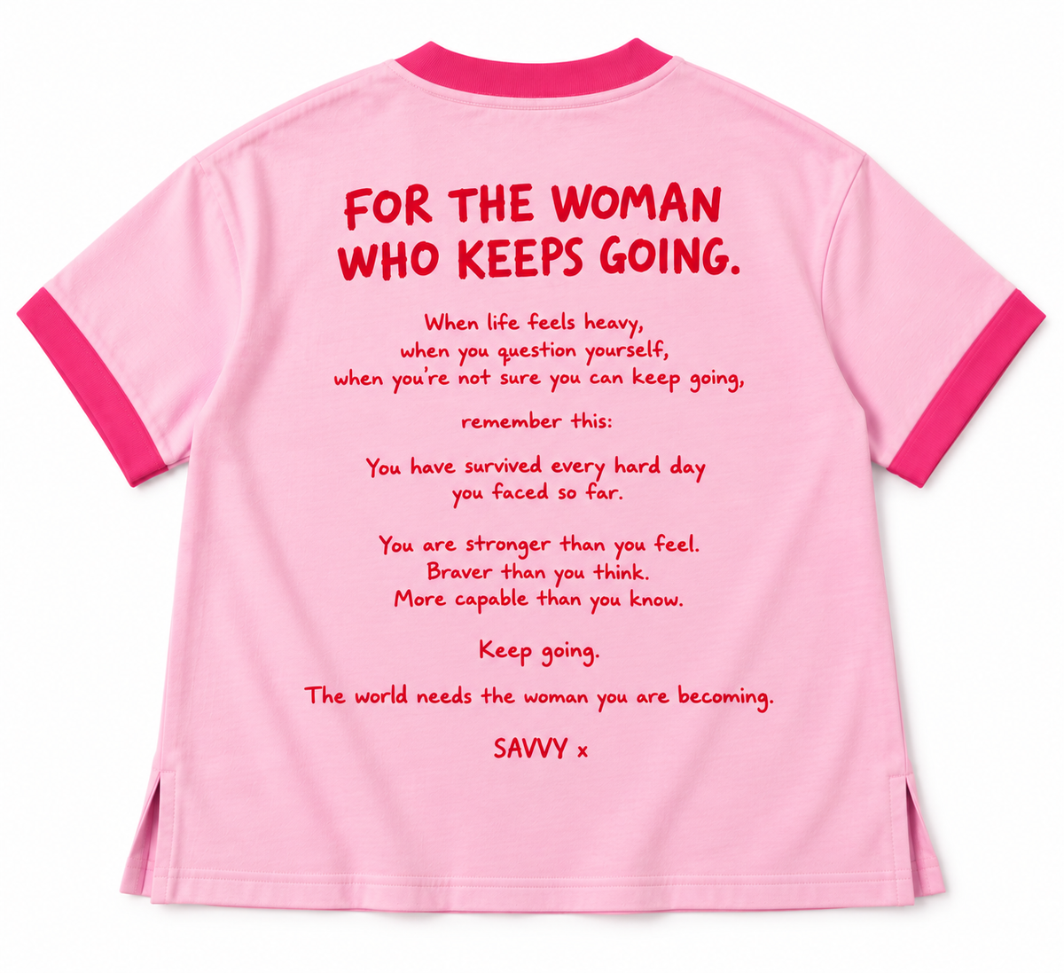 SAVVI She's Strong Tee  - Breast Cancer Awareness Campaign | PRESALE: 8