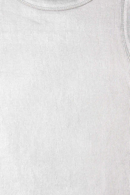 Never Fully Dressed Metallic Tank Top Silver