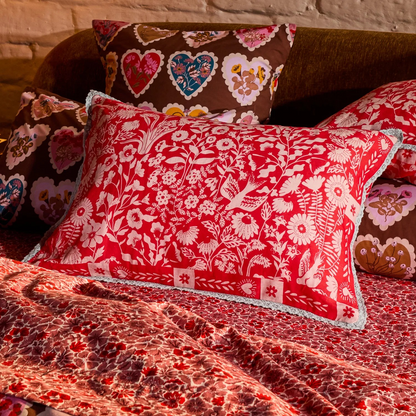 Sage & Clare Indiana Linen Pillowcase Set - Poppy