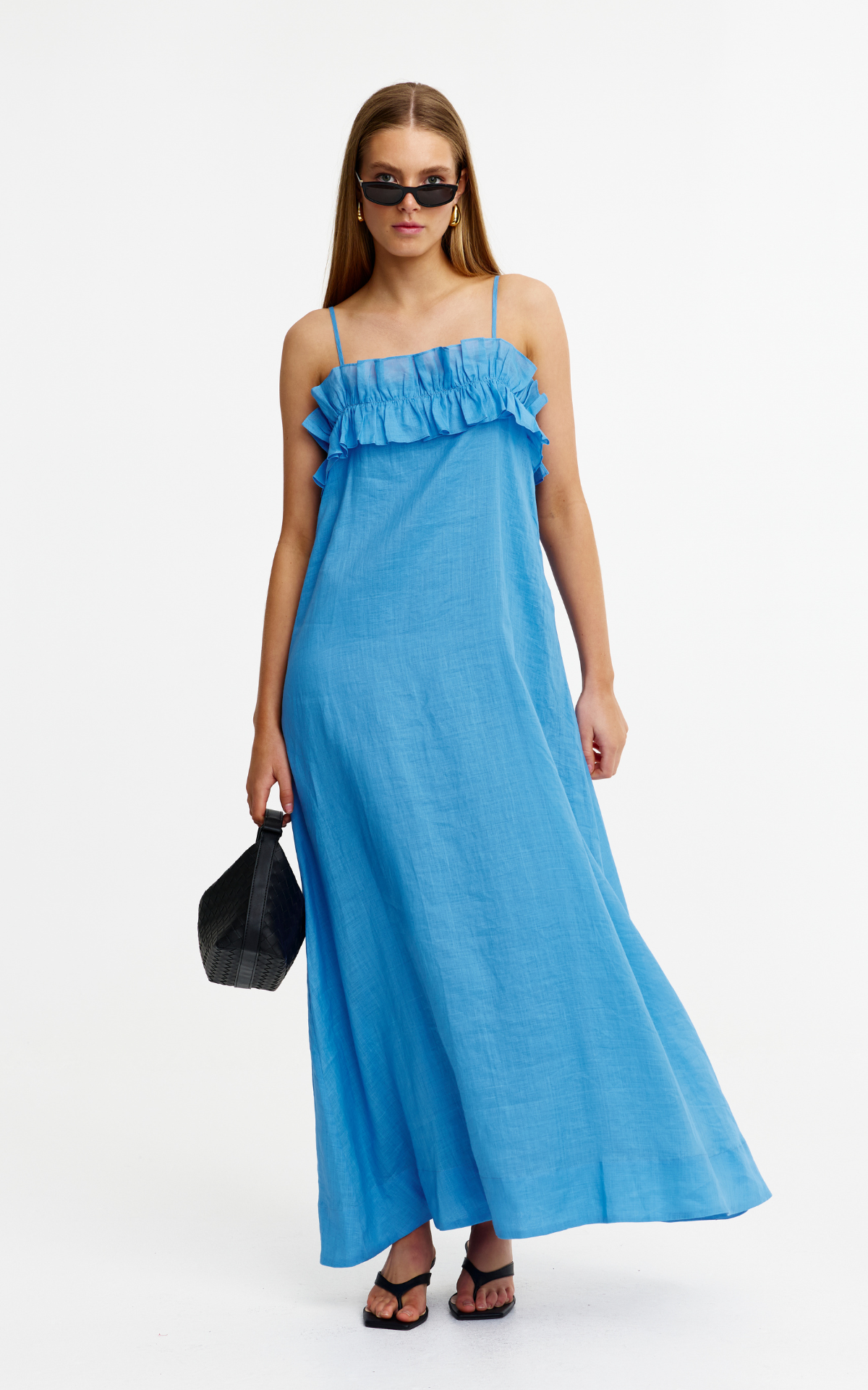 Blue Azure Kinny Lola Ramie Maxi Dress