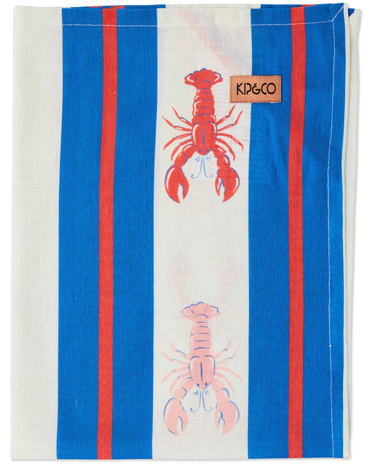 KIP AND CO Lobster Fan Club Tea Towel