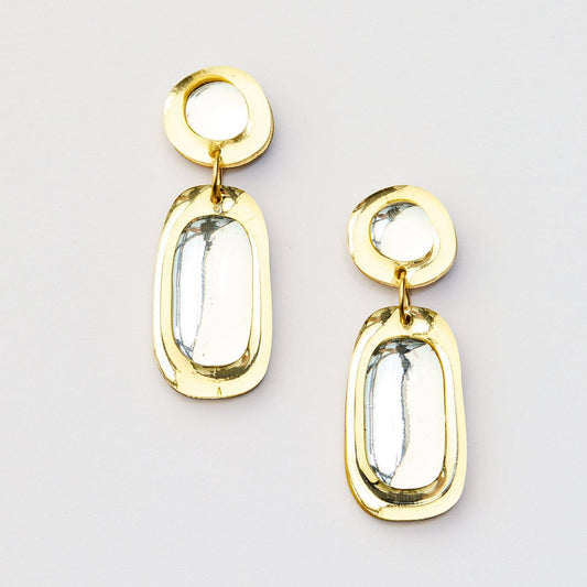 Martha Jean Jelly Drop Earrings Gold/Silver