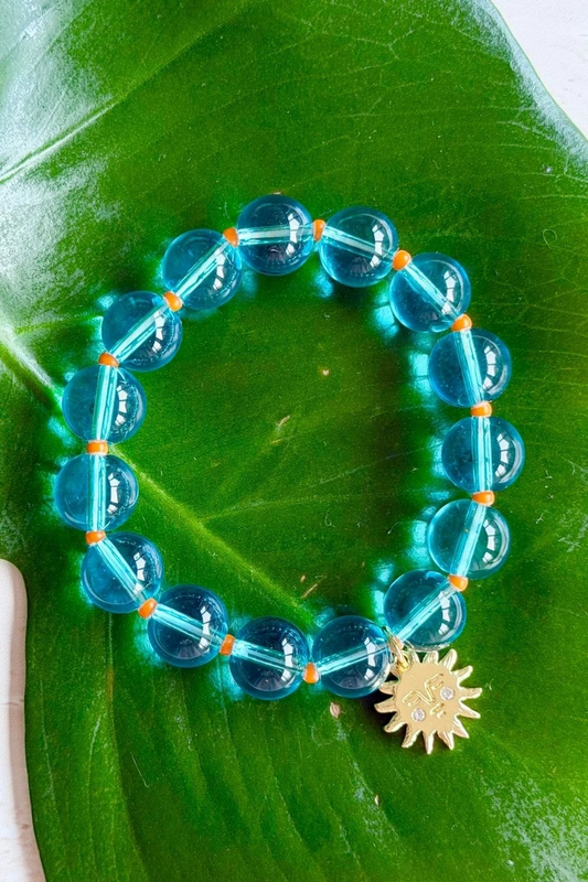 Mosk Melbourne blue beaded sun bracelet 