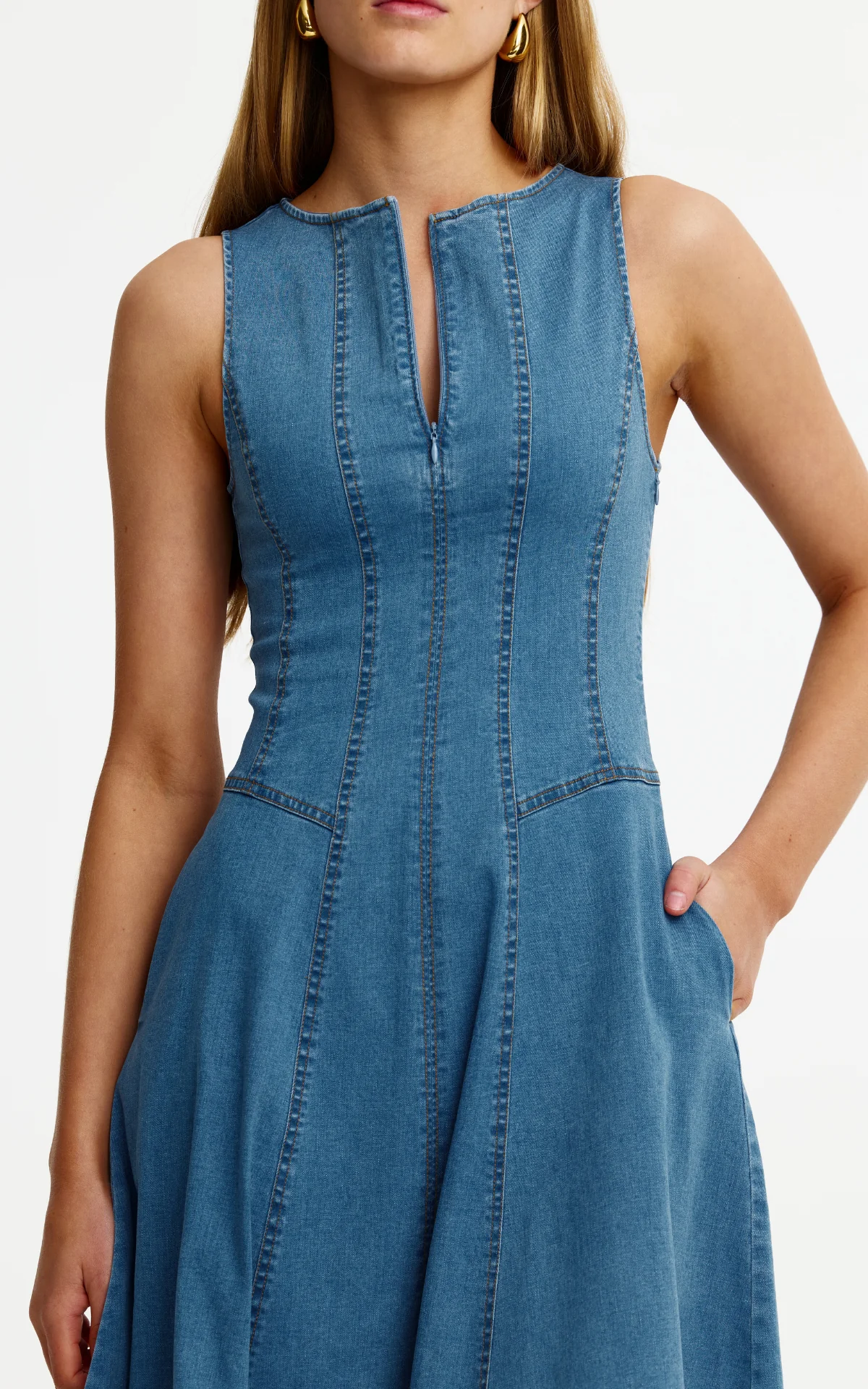 Kinny Indie Dress - Vintage Denim