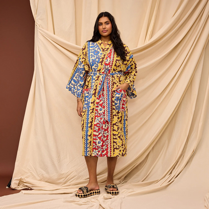 Sage & Clare Thea Cotton Robe - Vermillion