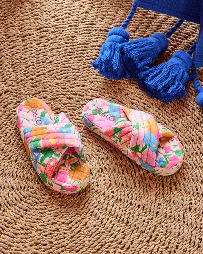 Kip&Co Follow The Sun Quilted Velvet Adult Slippers