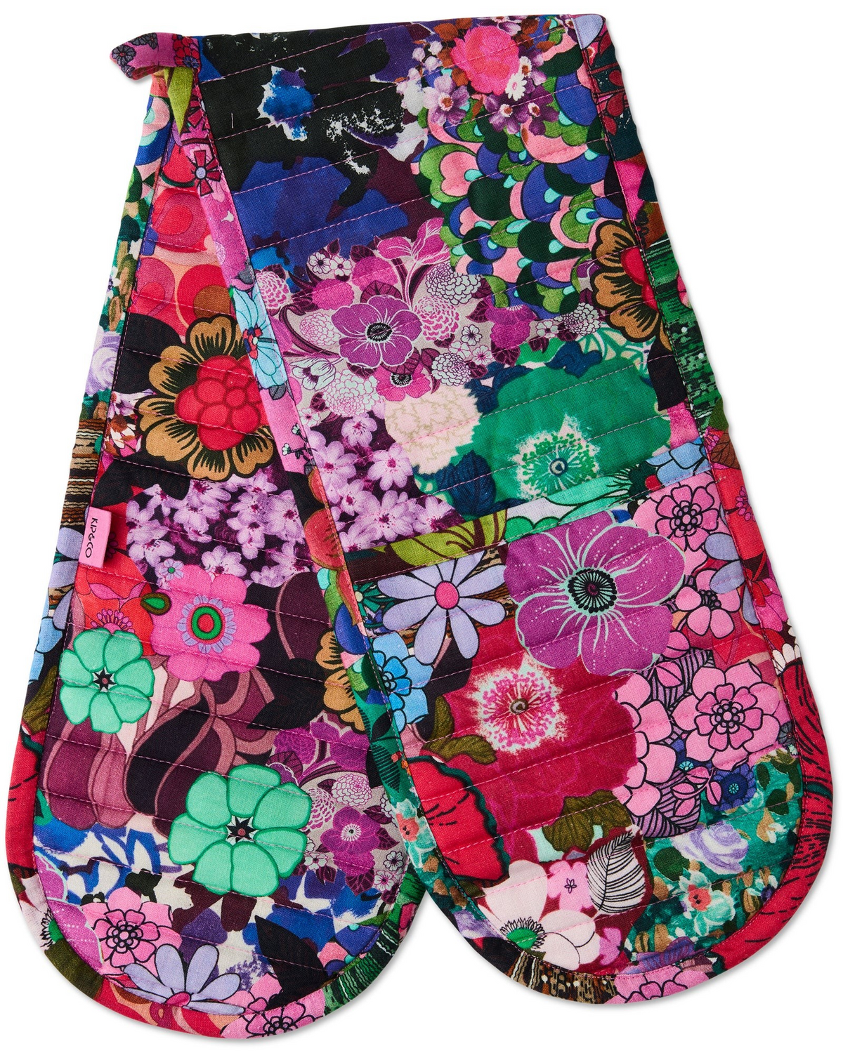 Kip and Co x Romance Was Born Flower Power Pink Double Oven Mitt