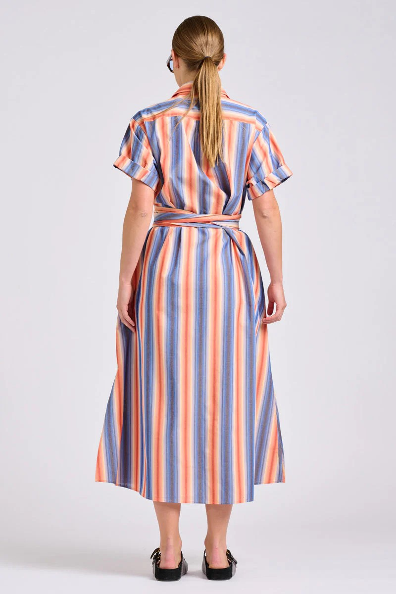 Shirty Lucy Dress Blue Sky Stripe
