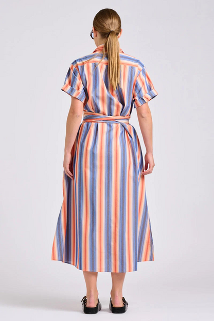 Shirty Lucy Dress Blue Sky Stripe