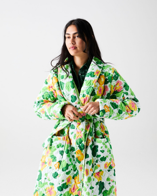 Kip and Co Nasturtium Quilted Cotton Robe - S/M - L/XL