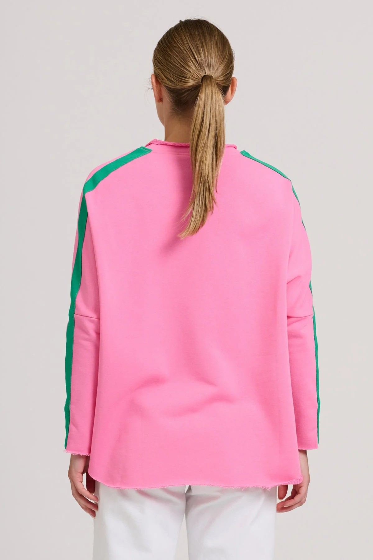 Shirty x EST Raw Tape Long Sleeve Sweatshirt - Hot Pink