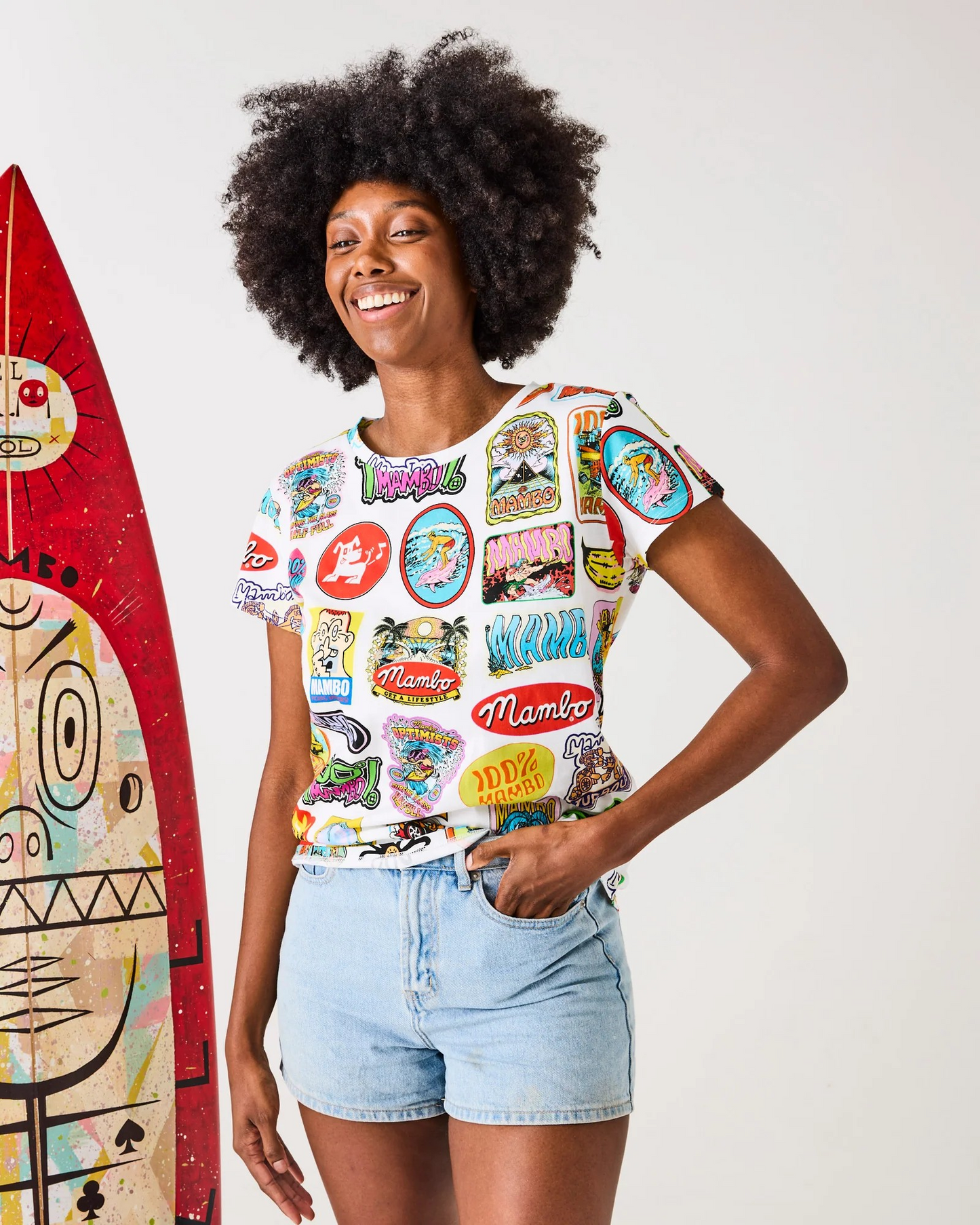 Kip&Co x Mambo Sticker Club Adult Organic Cotton T-shirt