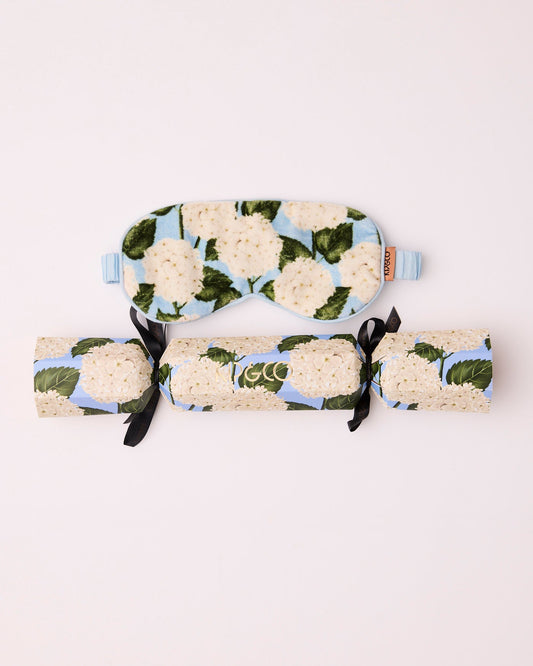 KIP AND CO Hydrangea Blue Velvet Eye Mask